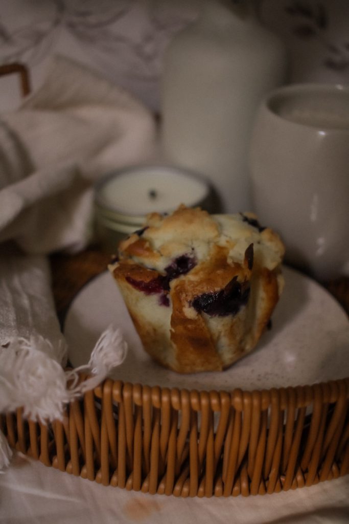 Muffin de Blueberry com Farofinha Crocante