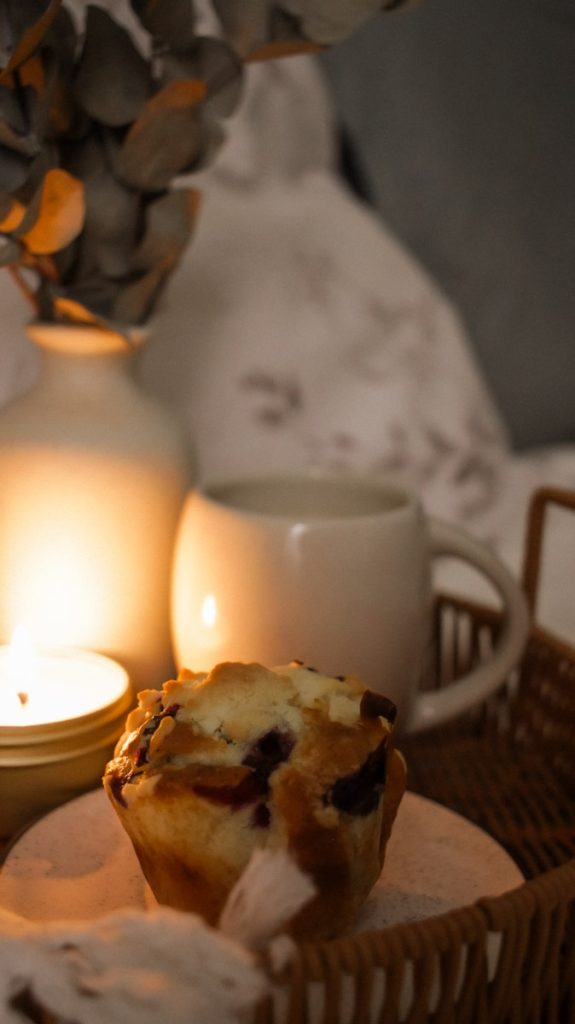 Muffin de Blueberry com Farofinha Crocante